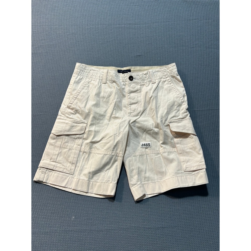 Tommy Hilfiger Cargo Shorts Mens Sz 33 Cream